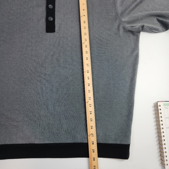 FootJoy Jacquard 1/4 Button Pullover Grey Gray Black Golf Outdoor  Men's XXL - Picture 13 of 15